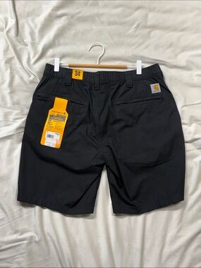 Carhartt Men’s Black Work Shorts with Elastic Waistband